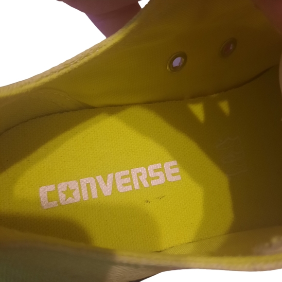 Converse Low Top Light Neon Yellow Lemonade Sneakers - Picture 8 of 12